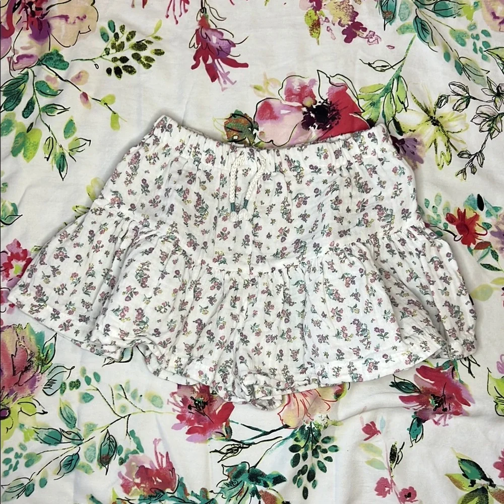 Lucky Brand Kids Matching Set - Green Top and Floral Skort